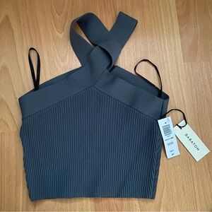 Sculpt Knit Criss Cross Cropped Tank